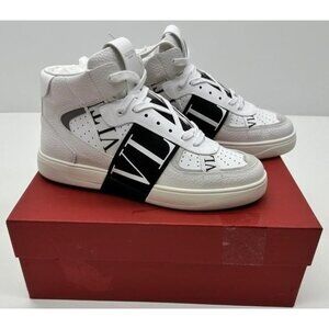 Valentino Garavani Mid-Top Italian Calfskin Leather VL7N Sneakers with COA 43 10